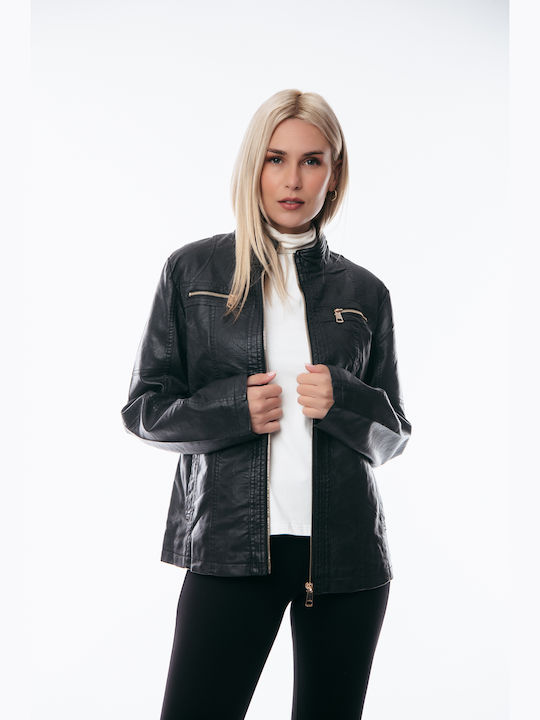 Γυναικείο Biker Jacket Μαύρο