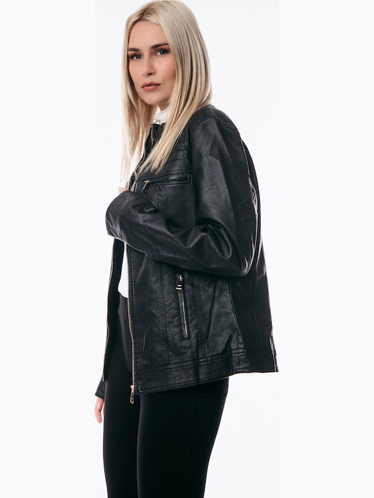 Γυναικείο Biker Jacket Μαύρο