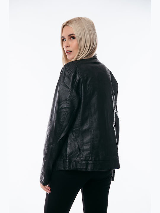 Γυναικείο Biker Jacket Μαύρο