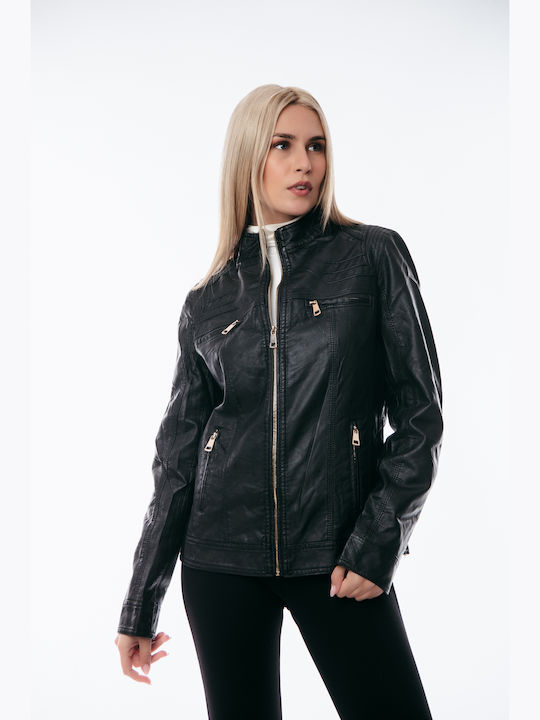 Γυναικείο Biker Jacket Μαύρο