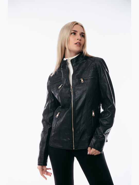 Γυναικείο Biker Jacket Μαύρο