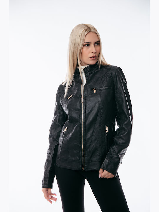 Γυναικείο Biker Jacket Μαύρο