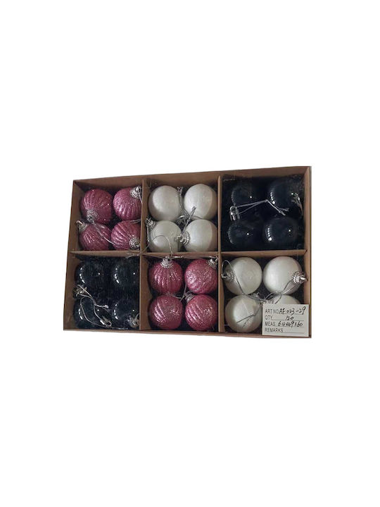 Set 24 Weihnachtsbaumschmuck Kugel Ornament 4cm