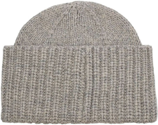 Cuff Beanie Beanie Knitted in Gray color