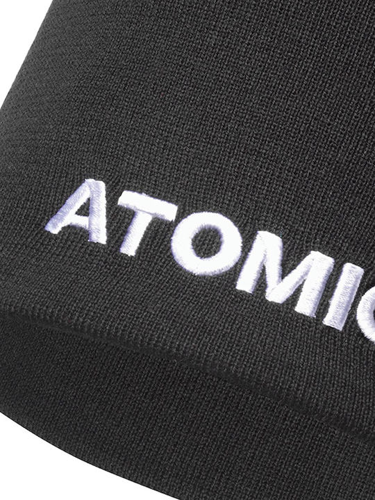 Atomic Beanie Unisex Fleece Beanie Gestrickt in Schwarz Farbe