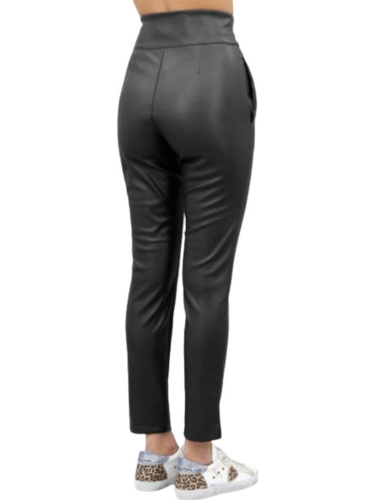 Women's Fabric Trousers Slim Fit Black