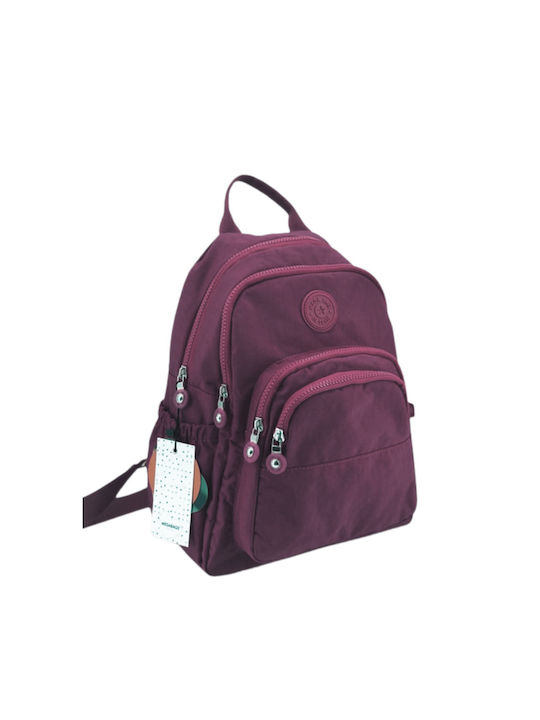 Megapolo Women's Fabric Backpack Waterproof Burgundy