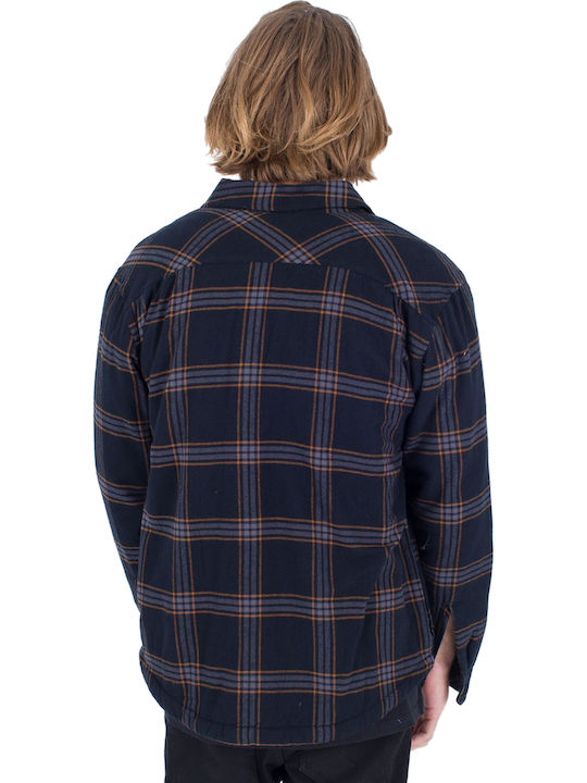 Long Sleeve Flannel Overshirt Black
