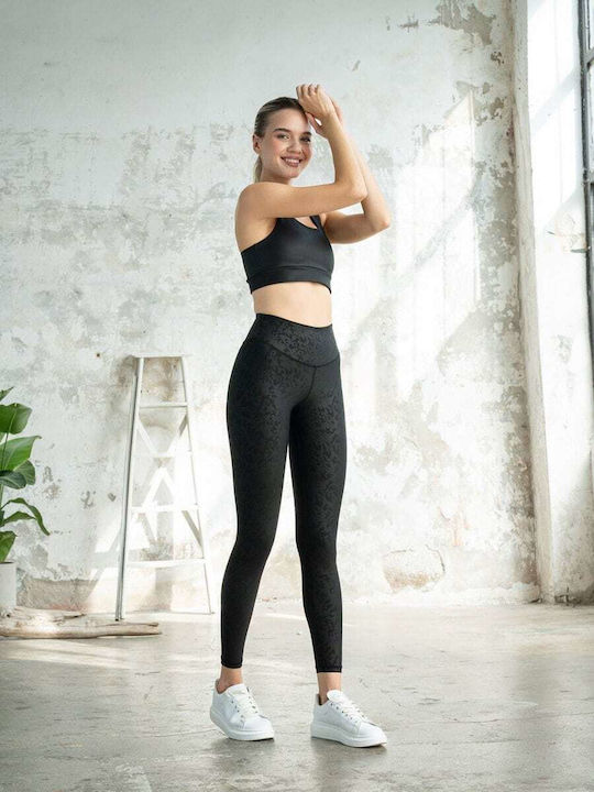 Axidwear Frauen Leggings Hochgeschnitten & Push Up Schwarz