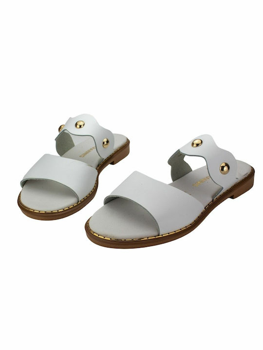 Gkavogiannis Sandals Din piele Sandale dama Anatomic în Culoarea Alb