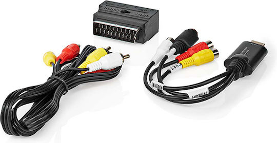 Nedis Μετατροπέας RCA / S-Video female σε USB-B male 1τμχ VGRRU101BK