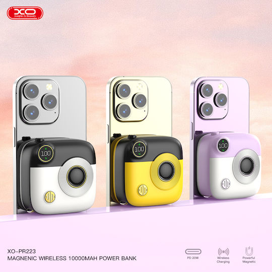 XO PR223 Power Bank 10000mAh 5W with USB-C Port Black & Yellow