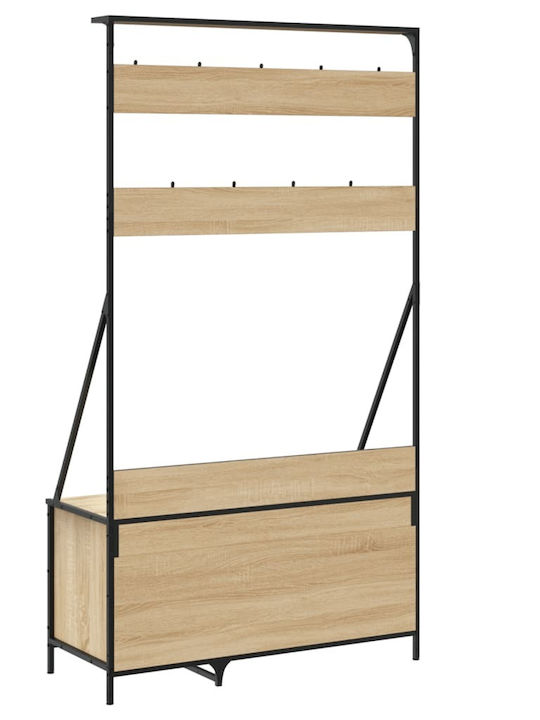 vidaXL Гардеробна стойка Кафяв 100x41x184см