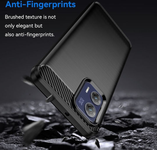 HappyCase Задна корица Силикон Черен (Moto G73)