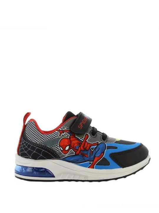 Παιδικά Sneakers Ανατομικά με Φωτάκια Μαύρα
