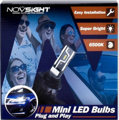 NovSight Λάμπες Αυτοκινήτου H4 LED 6500K Ψυχρό Λευκό 50W 2τμχ