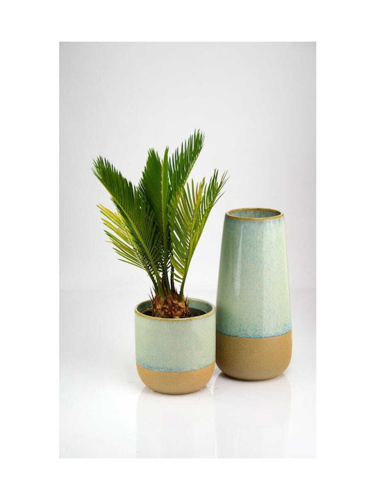 Polnix Decorative Vase Turquoise 13x13x27cm