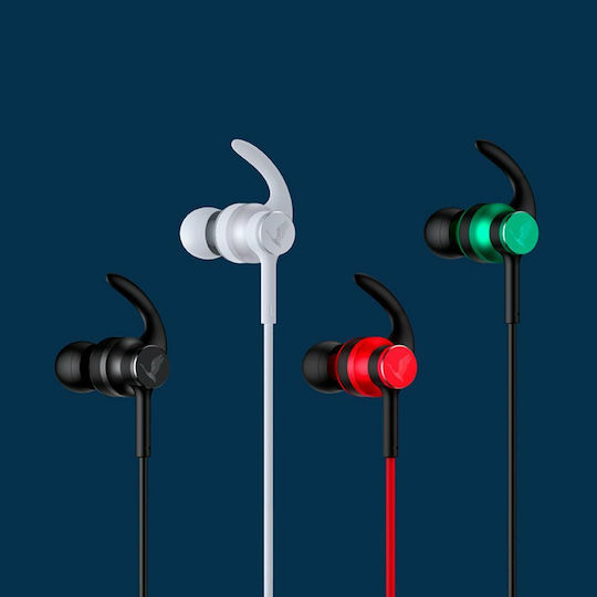 Koniycoi KJ907 In-ear Handsfree Headphones with Connector 3.5mm Red