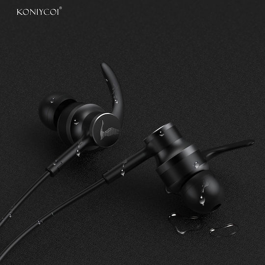 Koniycoi KJ907 In-ear Handsfree Headphones with Connector 3.5mm Red