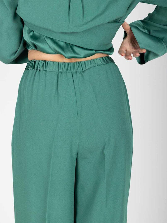 Dama Tesatura Pantaloni Turcoaz