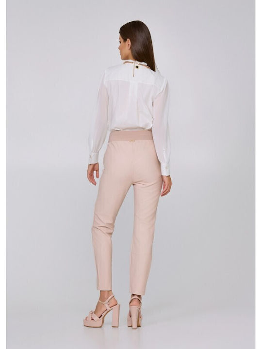 Women's Fabric Trousers Pink