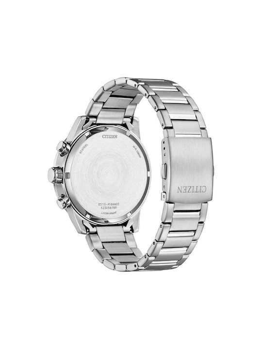 Citizen Watch Chronograph Battery with Silver Metal Bracelet