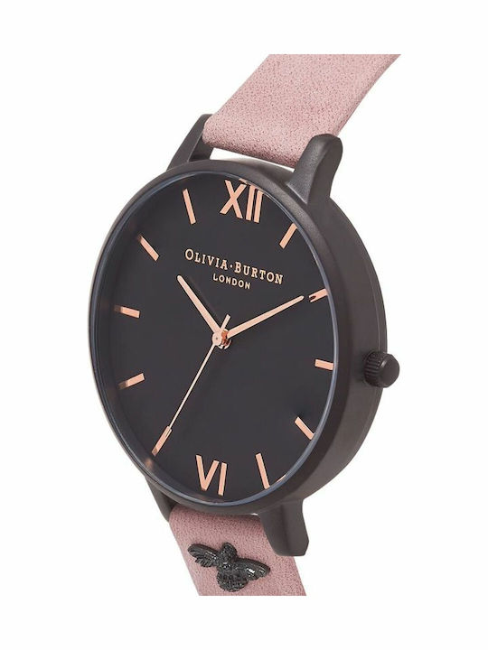Olivia Burton Ρολόι Μπαταρίας με Δερμάτινο Λουράκι