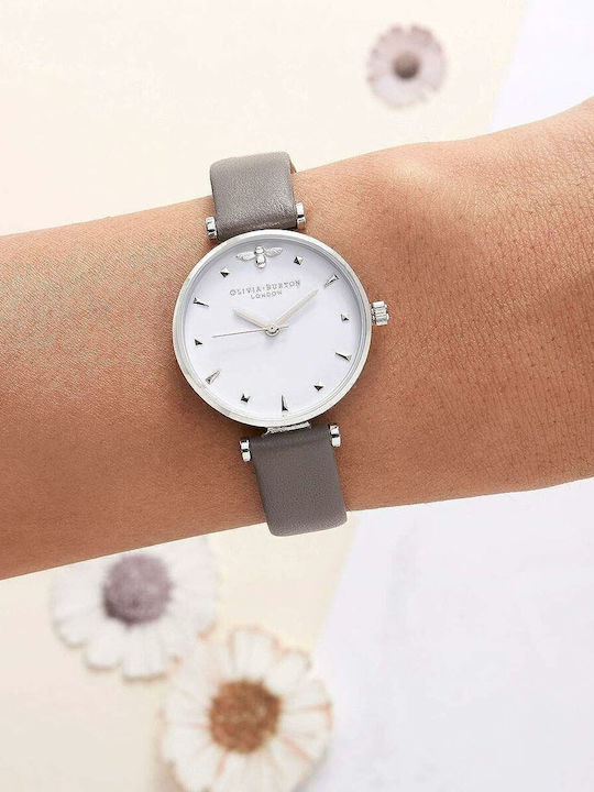 Olivia Burton Ρολόι Μπαταρίας με Δερμάτινο Λουράκι