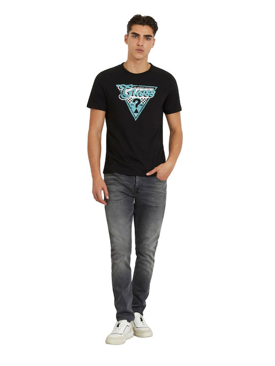 Guess Herren Shirt Kurzarm ΜΑΥΡΟ