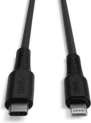 Lindy USB-C to Lightning Cable Μαύρο 2m (31287)