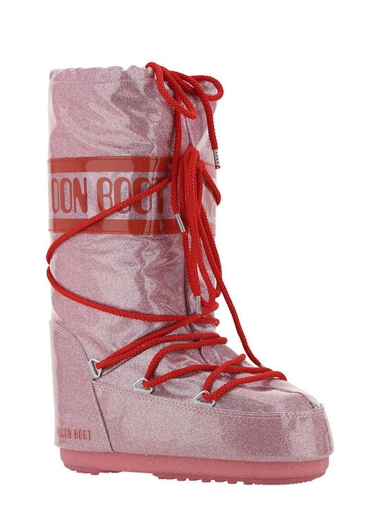 Moon Boot Women's Boots with Laces Pink