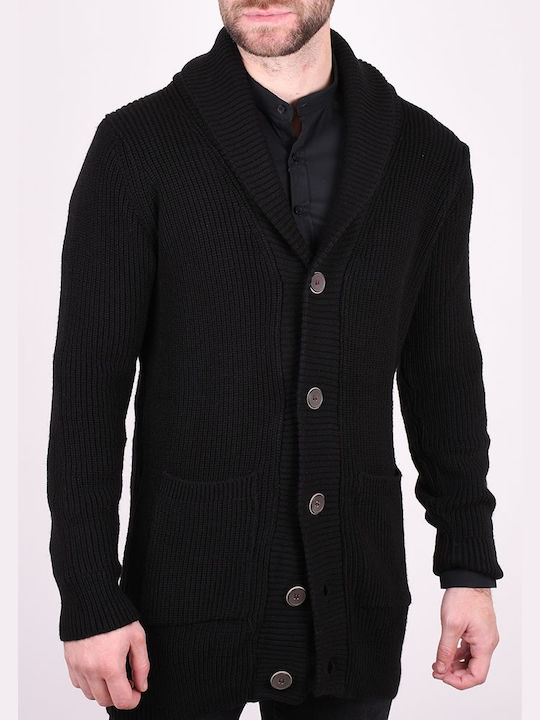 Vittorio Artist Men's Knitted Cardigan BLACK