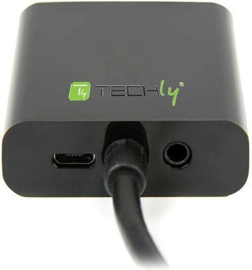 Techly Converter HDMI male to VGA / micro USB 2x female 1pcs IDATA-HDMI-VGA2AU