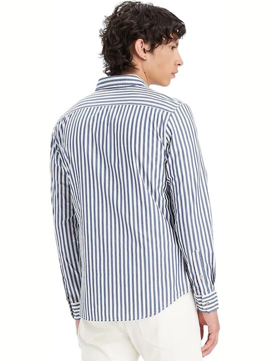 Levi's Battery Памучно Риза White/Blue.