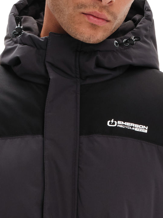 Winter Jacket Puffer Waterproof and Windproof Ebony Black