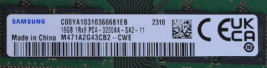 Samsung 16GB DDR4 RAM cu Viteză 3200 pentru Laptop