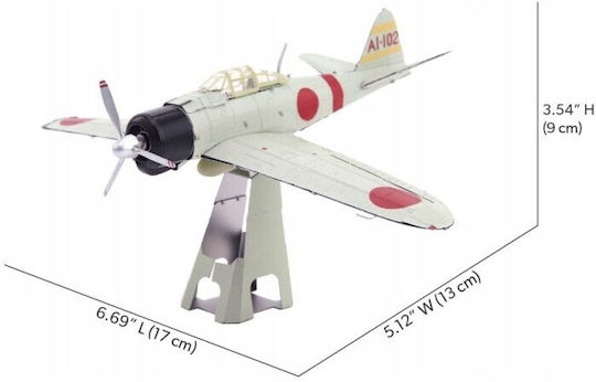 Piececool Παιχνίδι Κατασκευών Μεταλλικό Mitsubishi A6m Zero