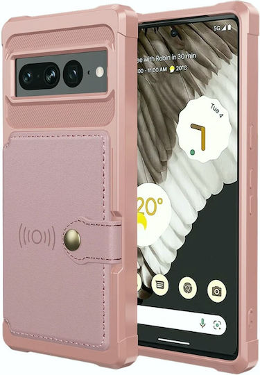 HappyCase Wallet Σιλικόνης 0.5mm Ροζ (Google Pixel 7 Pro)