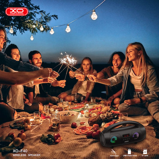 XO F40 Bluetooth-Lautsprecher 5W mit Radio und Akkulaufzeit bis zu 2.5 Stunden Schwarz