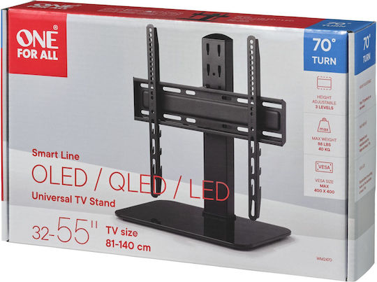 One For All WM2470 Βάση Τηλεόρασης Τοίχου έως 55" και 40kg Μαύρο