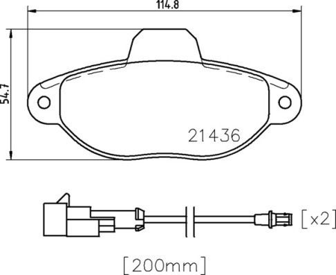 Brembo Σετ Τακάκια Εμπρός για Fiat 500 Ford Ka