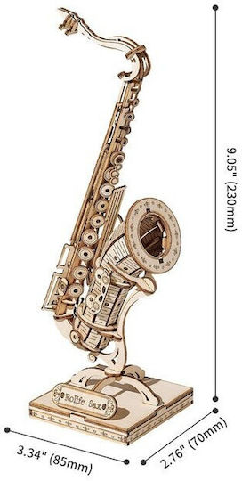 Rolife Παιχνίδι Κατασκευών Ξύλινo Saxophone για Παιδιά 6+ Ετών