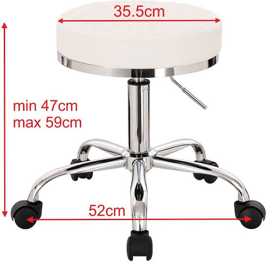 Salon Stools Wheeled Stool White 5420174