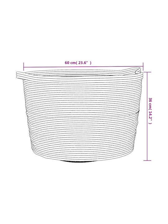 vidaXL Laundry Basket Fabric Folding 60x60x36cm Brown