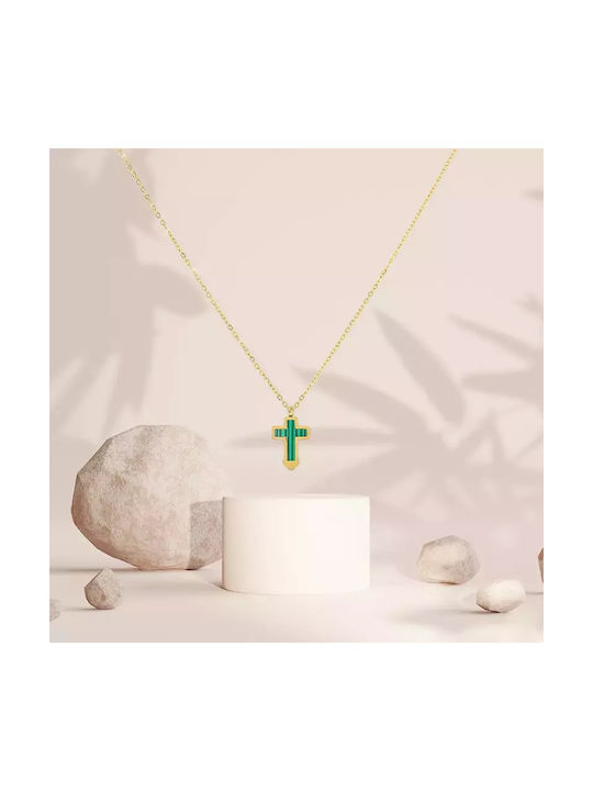 Herren Kreuz aus Stahl mit Kette