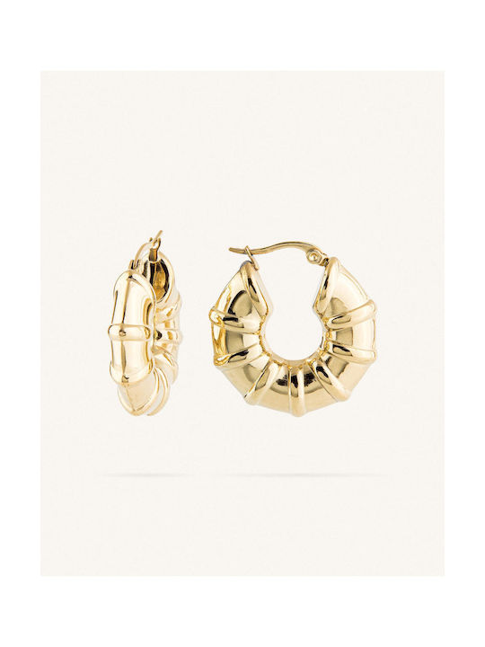 StanStefan Earrings Hoops made of Steel Gold Plated