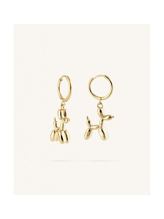 StanStefan Earrings Hoops made of Steel Gold Plated