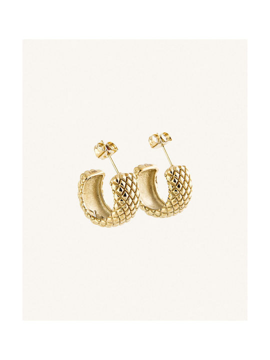 StanStefan Earrings Hoops made of Steel Gold Plated