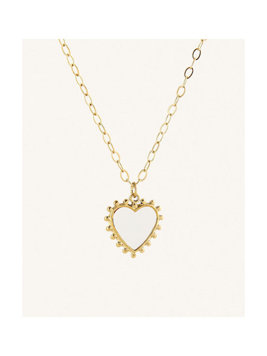 StanStefan Necklace with design Heart from Gold Plated Steel