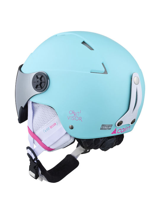 Cairn Orbit Visor Kinder Ski & Snowboard Helm in Türkis Farbe